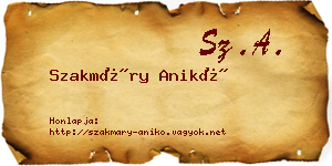 Szakmáry Anikó névjegykártya