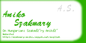 aniko szakmary business card